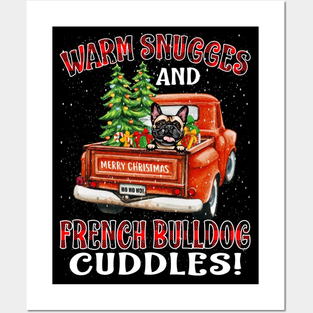 Warm Snuggles And French Bulldog Cuddles Ugly Christmas Sweater Wall Art by intelus